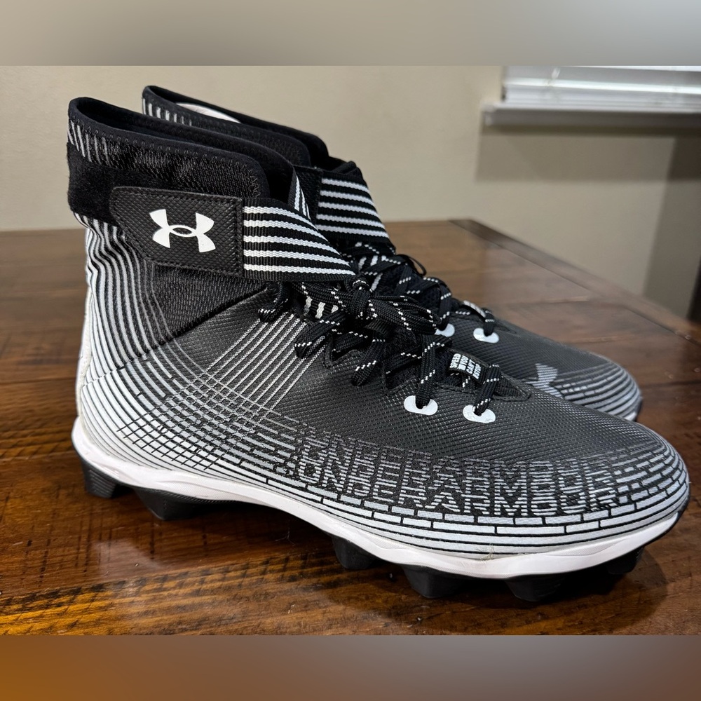 Under Armour Cleats Size 12 High Top Black NEW Football Cleats